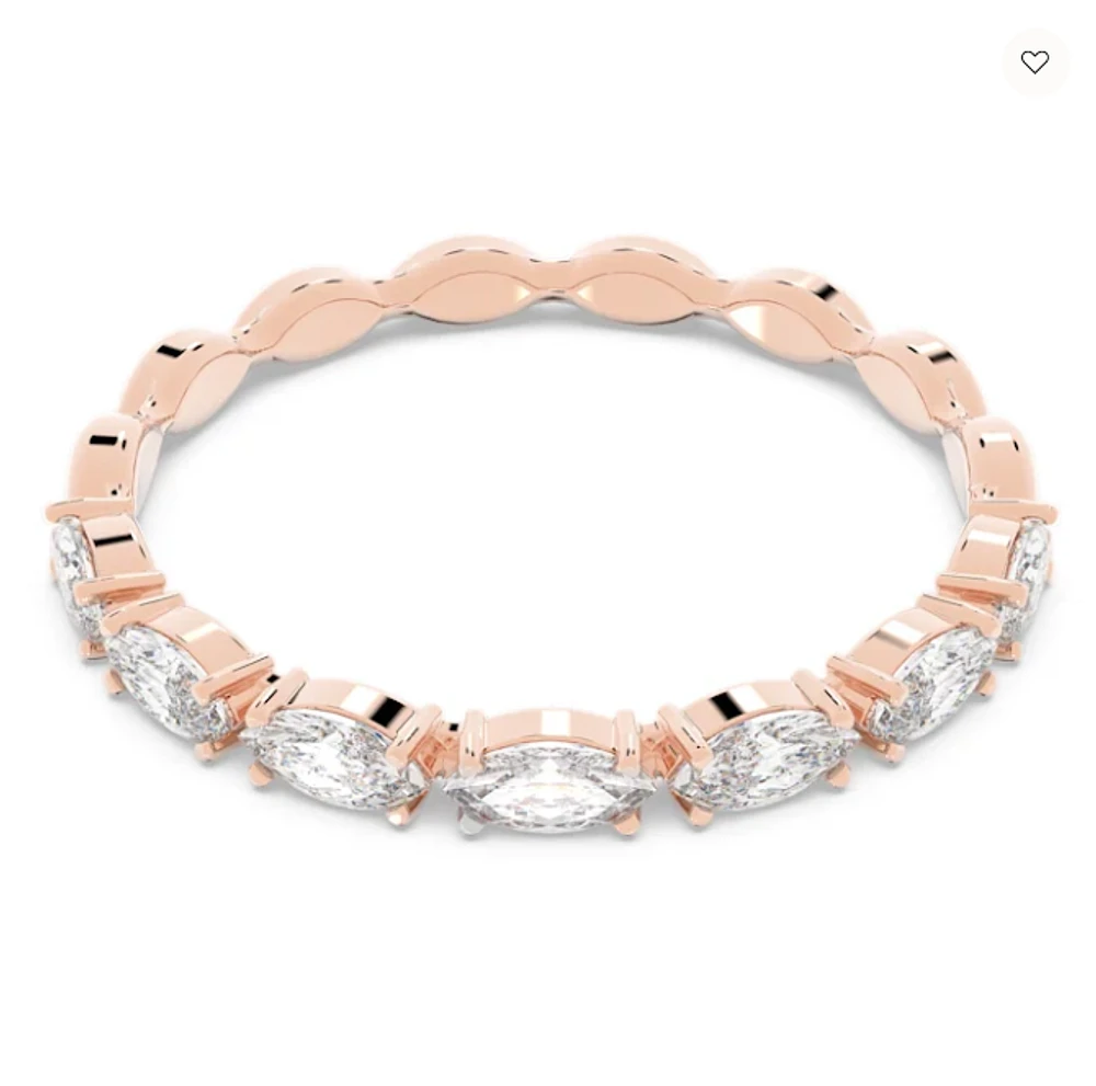 Swarovski Vittore Ring Marquise Cut, White, Rose Gold-tone Plated - 5366583
