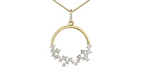 10K Yellow Gold 0.50cttw Diamond Necklace, 18"