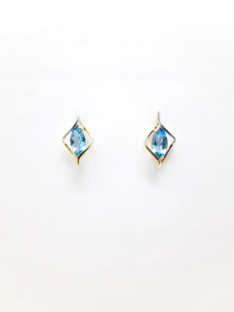 Blue Topaz Earrings