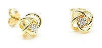10K Yellow Gold 0.10cttw Canadian Diamond Earrings