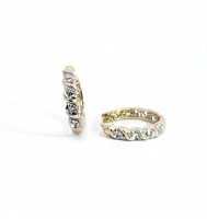 10K Yellow Gold 0.08cttw Diamond Hoop / Huggie Earrings