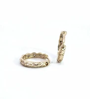 10K Yellow Gold 0.08cttw Diamond Hoop / Huggie Earrings