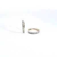 10K Gold 0.05cttw Diamond Hoop / Huggie Earrings