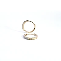 10K Gold 0.05cttw Diamond Hoop / Huggie Earrings