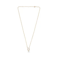 14K White Gold Diamond Necklace, 18"