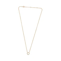 14K White Gold Diamond Quatrefoil Necklace, 18"