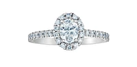 14K Gold 0.84cttw Lab Grown Oval Diamond Engagement Ring - / 4
