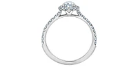 14K Gold 0.92cttw Lab Grown Diamond Pear Shape Engagement Ring - / 4