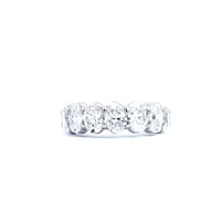 14K White gold 3.75cttw Lab Grown Oval Cut Diamond Engagement / Anniversary Ring - 7