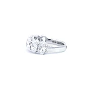 14K White gold 3.75cttw Lab Grown Oval Cut Diamond Engagement / Anniversary Ring - 7