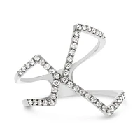 14K White, Yellow or Rose Gold 0.27cttw Diamond Geometric Ring - 14K White Gold