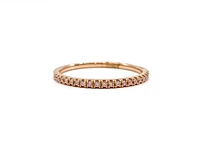 14K Rose Gold 0.09cttw Pink Diamond Band - Size 6.5