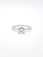 Diamond and Moissanite Engagement Ring