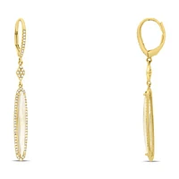14K Yellow Gold Citrine and Diamond Dangle Earring