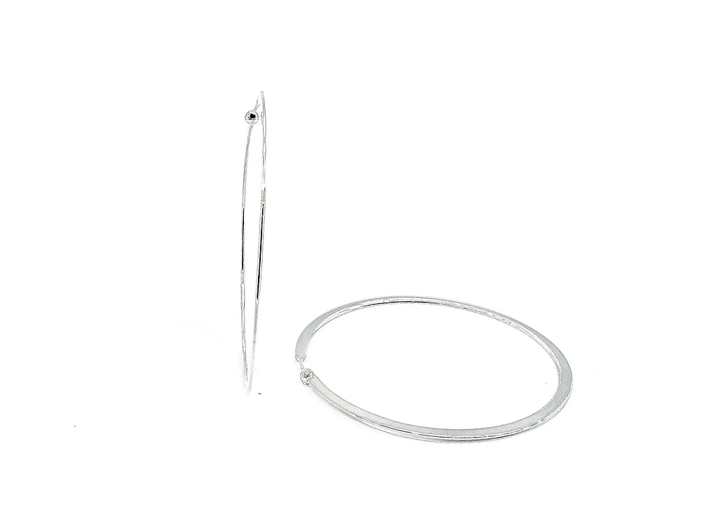 Sterling Silver Hoop Earrings 50mm