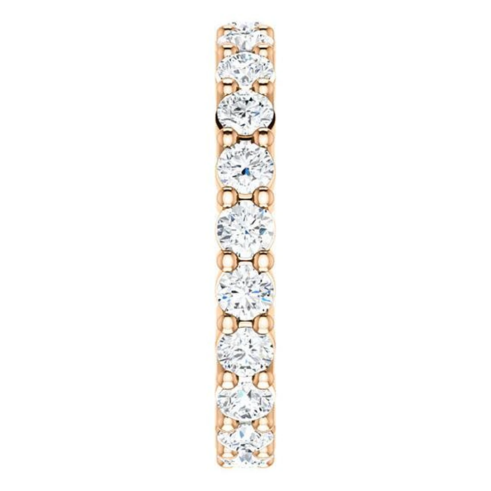 14k Moissanite Eternity Band - Gold /