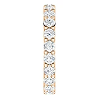 14k Moissanite Eternity Band - Gold /
