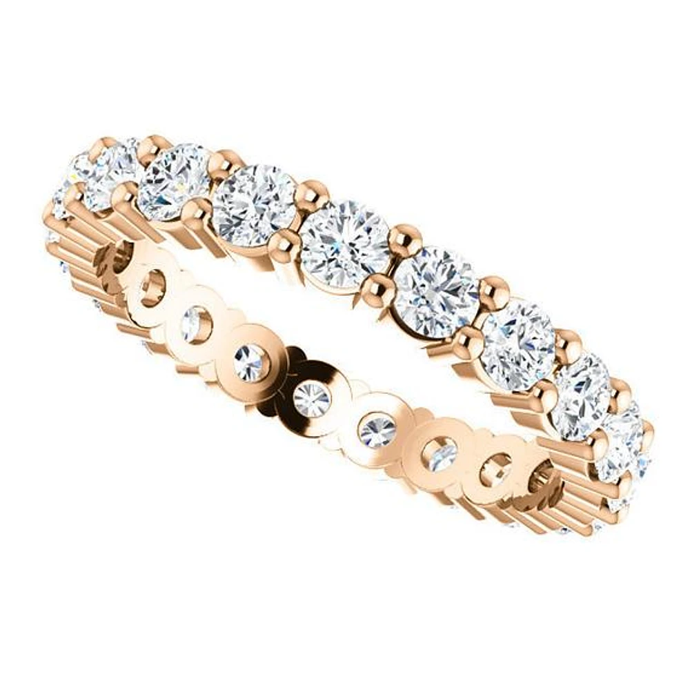 14k Moissanite Eternity Band - Gold /