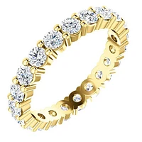 14k Moissanite Eternity Band - Gold /