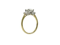 14K Gold 1.55cttw Lab Grown Diamond 3 Stone Ring - /