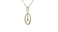 10K Yellow Gold 0.10cttw Diamond Necklace, 18"