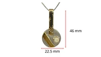 Silver & 18K Yellow Gold Plated Citrine Pendant, 18"