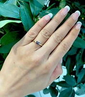 10K Yellow Gold 0.50cttw Created Alexandrite Ring, size 7