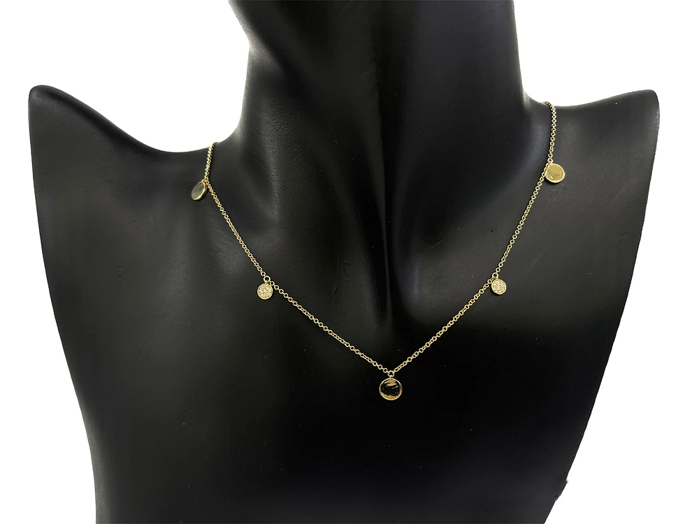 10K Yellow Gold 0.08cttw Diamond Necklace - 18"