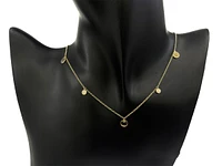 10K Yellow Gold 0.08cttw Diamond Necklace - 18"