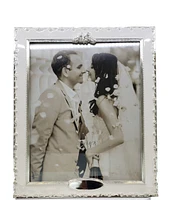 Pure White Epoxy Double 8X10" Frame with Engravable Plate
