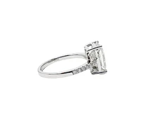 Silver 4.00cttw Moissanite Engagement Ring