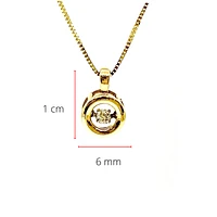 10K Yellow Gold 0.05cttw Diamond Pendant, 18"