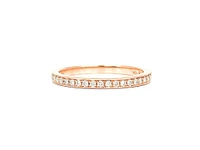 10K Rose Gold 0.15cttw Round Cut Diamond Ring