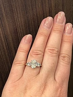 14K Yellow and White Gold 2.01cttw Oval Lab Grown Diamond Engagement Ring