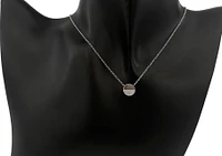 14K White Gold 0.08cttw Diamond Pendant, 18"