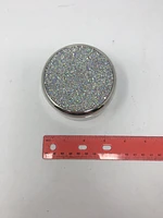 Silver Crystal Round Trinket Box