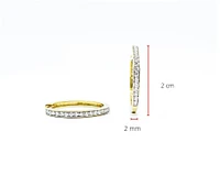 10K Yellow Gold 0.25cttw Diamond Hoop Earrings