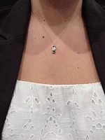 Two-Tone Reversible Pendant with Diamonds