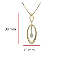 10K Yellow Gold 0.10cttw Diamond Necklace, 18"