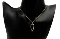 10K Yellow Gold 0.20cttw Diamond Necklace, 18"