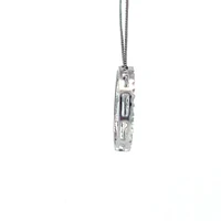10K White Gold 0.05cttw Diamond Eternity Pendant - 18"