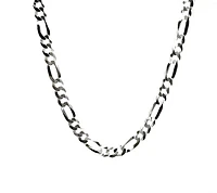 925 Sterling Silver Chain Figaro - 22" - 5.6mm