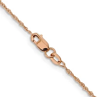14K Rose Gold Singapore Chain - 1.0mm