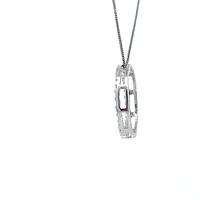 10K White Gold 0.05cttw Diamond Eternity Pendant - 18"