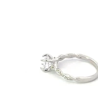 14K Round Brilliant Cut Diamond Ring - Mount Only (No centre diamond) / Gold