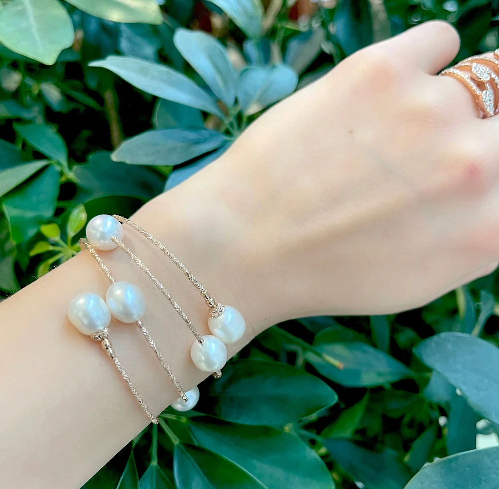 18K Rose Gold 9mm Pearl Bracelet