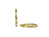 10K Yellow Gold 27mm Earrings