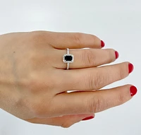 Genuine Sapphire & Diamond Ring