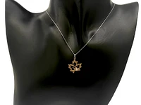10K Rose Gold 0.02cttw Canadian Diamond Pendant, 18"