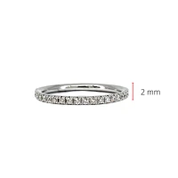 Platinum 0.25cttw Diamond Wedding Band, size 7